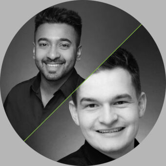 Daniel Sathees Elmo und Humphrey Güthaus